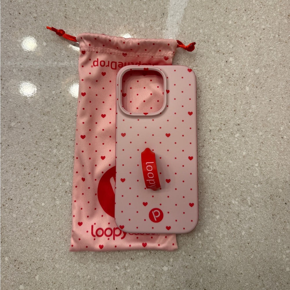 Loopy Case Pink Heart Design Phone Case